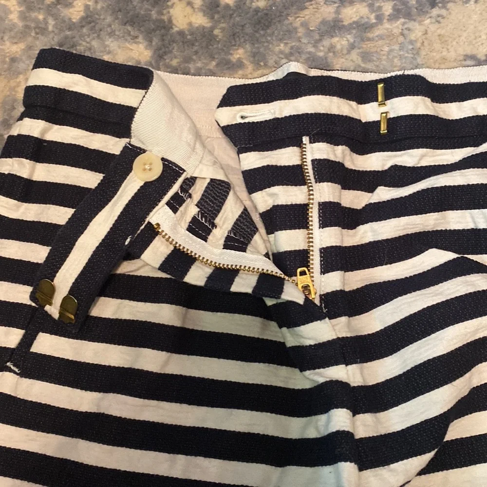 J. Crew Black and White Striped Women’s Shorts